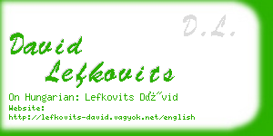 david lefkovits business card